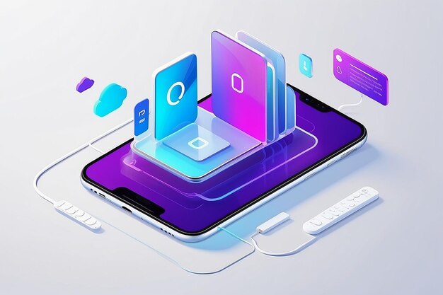 App installation illustration concept