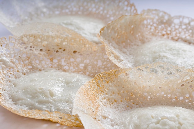 Appam or velliappam or kallappam  or paalappam tasty delicious  breakfast item in south India