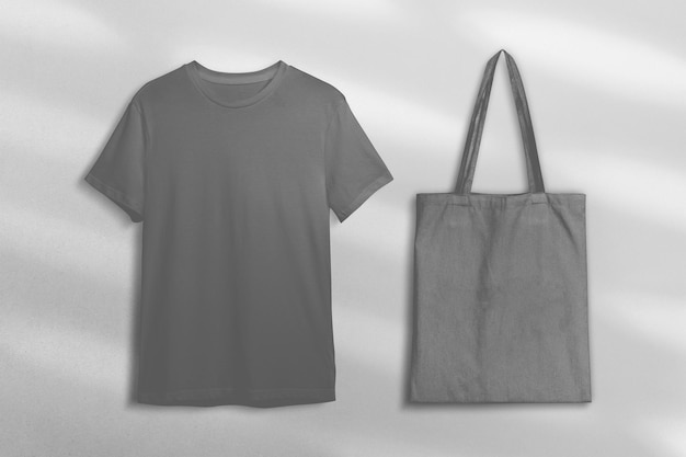 Apparel mockup png with tshirt and tote bag
