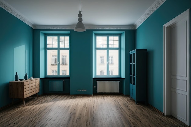 Appartement met pas geschilderde muren en nieuwe meubels klaar voor een nieuwe huurder