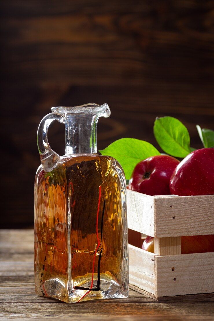 Appelazijn in glazen fles