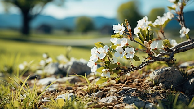 appelboom bloeit in het voorjaar witte bloemen witte appelbloesems