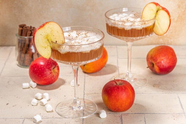 Appelcider marshmallowcocktail