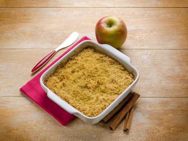 Appelcrumble met kaneel