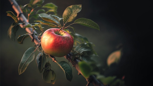 Appelfruit op boomtak