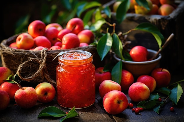 Appeljam met vers fruit Generatieve AI