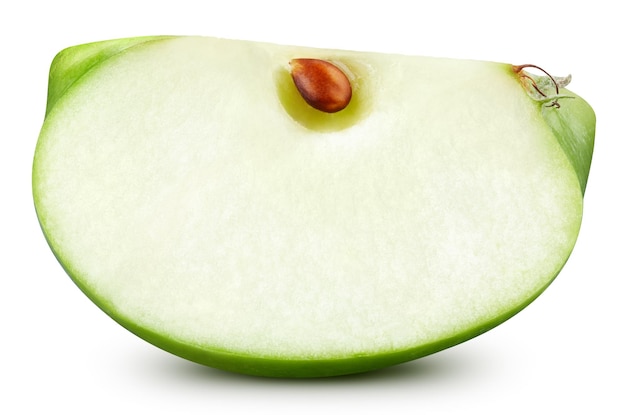 Appels half geïsoleerd op wit