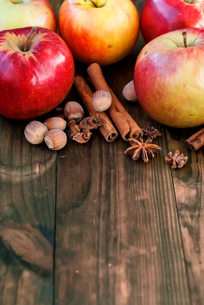 Appels herfstvariëteiten en chinamon