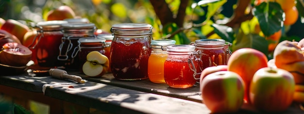 appels jam in een pot Selectieve focus