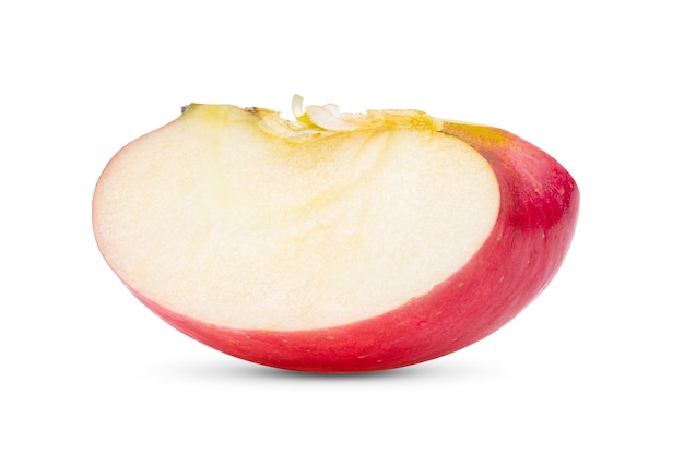 Appelschijfje geïsoleerd op witte achtergrond