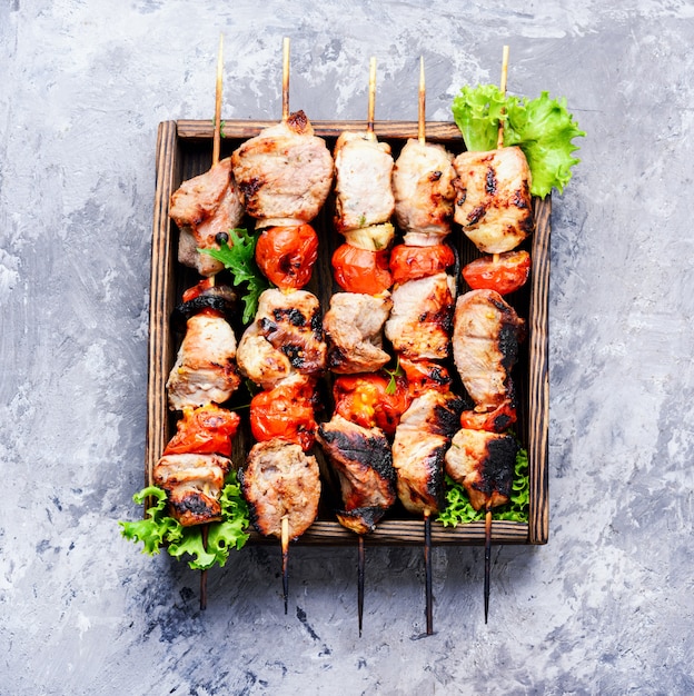 Appetizer kebab,grilled meat