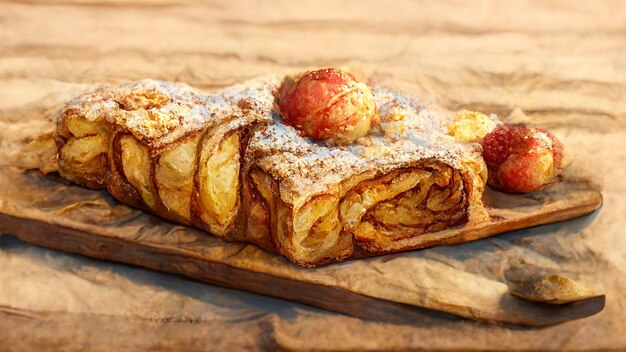 Appetizing apple strudel