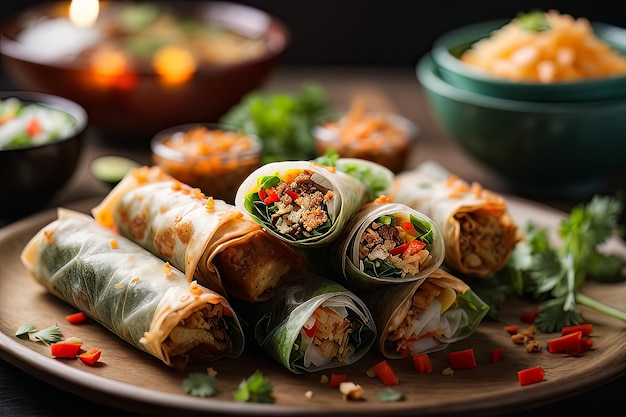 Appetizing Asian Spring Rolls