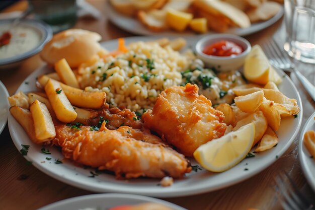 Appetizing Fish and Chips Variety