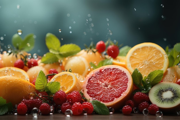 Фото Приятный свежий фон на тему здоровых фруктов