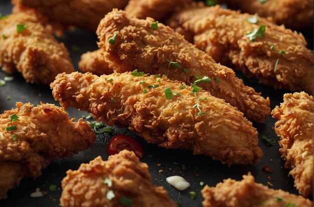 Photo appetizing fried chicken tenders