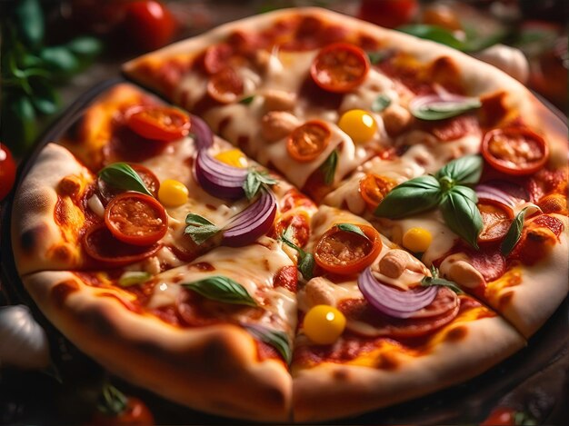 Appetizing a pizza food ai generative