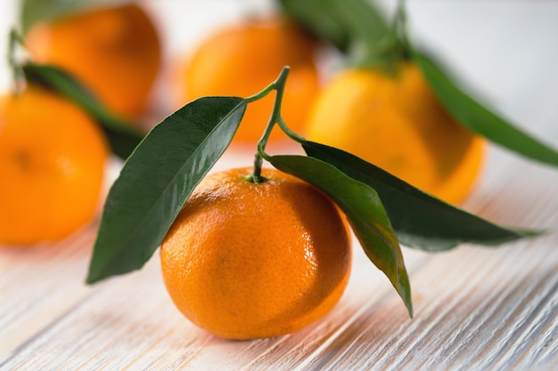 Appetizing tangerines closeup