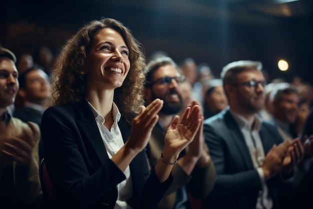 Applauding Audience at Business Conference Generative By Ai