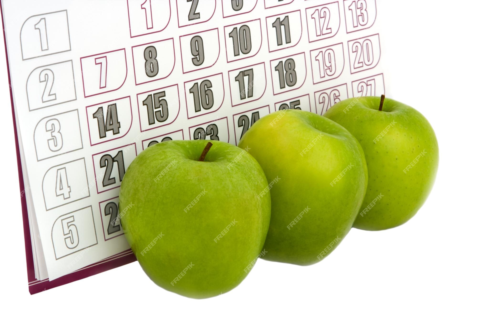 Premium Photo Apple calendar