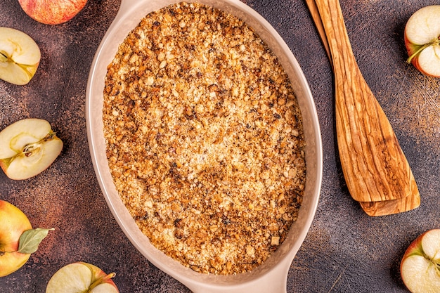 Apple cherry crisp crumble