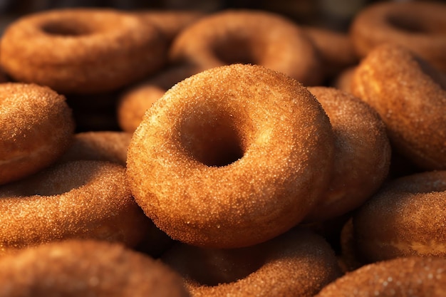 Apple cider donuts aquarel achtergrond