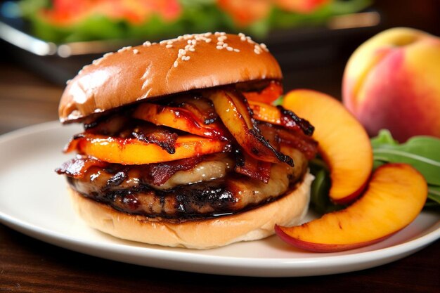 Apple Cider Glazed Pork Belly Burger