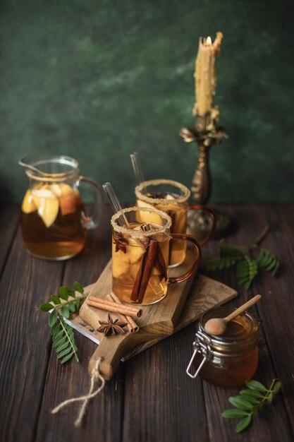 Photo apple cider is an autumn warming drink