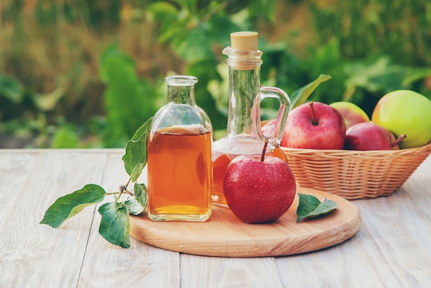 Apple cider vinegar in a bottle