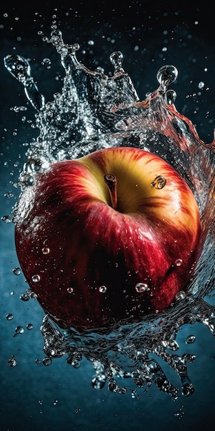 水に落ちるリンゴ 生成AI