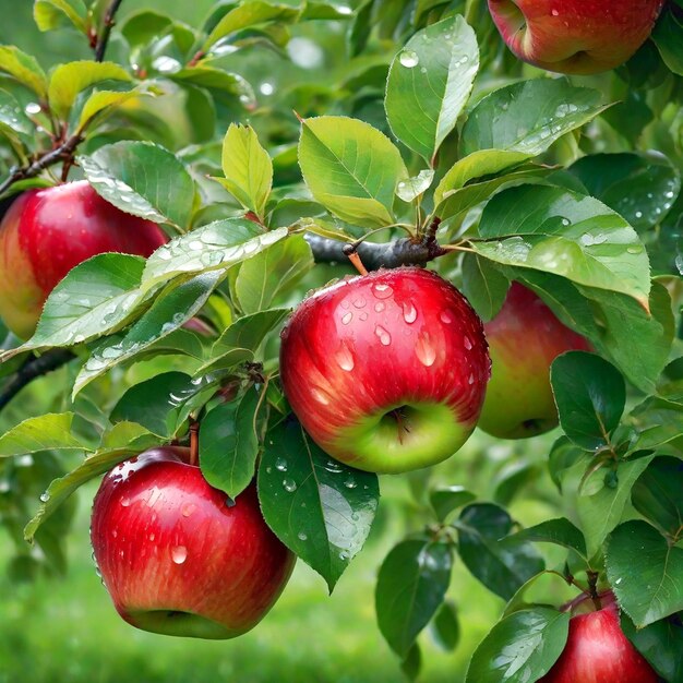 Foto sfondo di frutta di mela generato ai