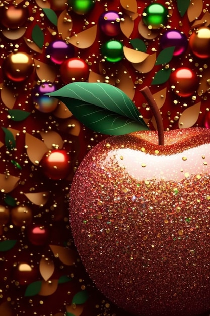 Apple fruit glitter achtergrond