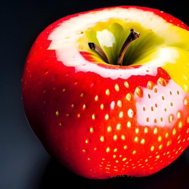 Photo apple fruit with white background