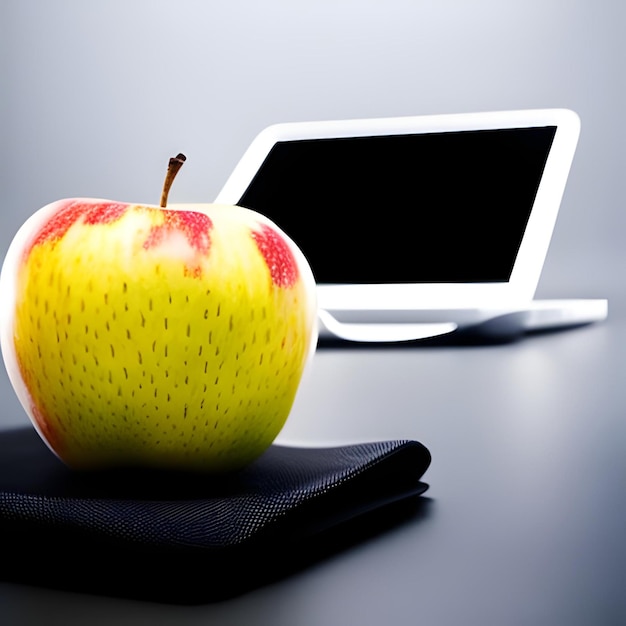 Photo apple fruit with white background