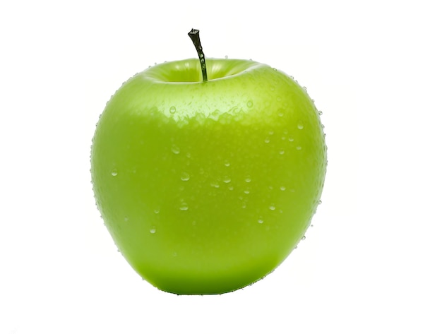 Apple green wet on white background Generative AI