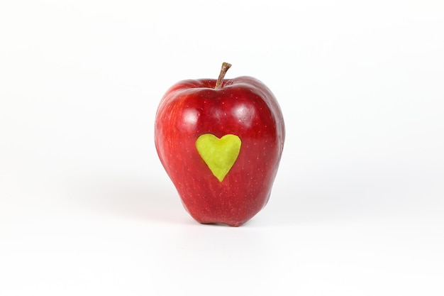 Apple heart red green