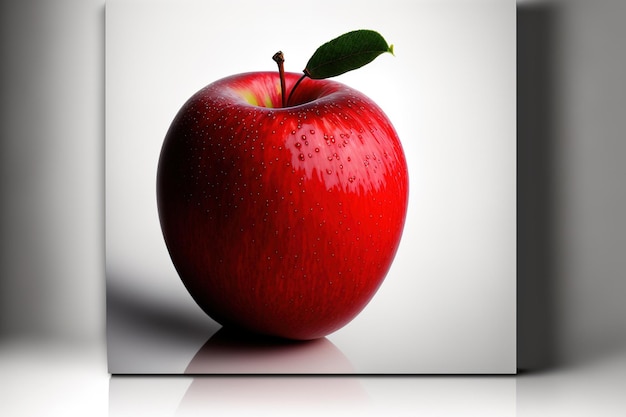 Apple in het rood op een witte achtergrond