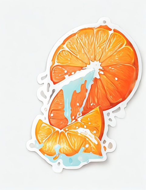 Foto apple juice sticker met witte achtergrond