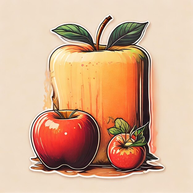 Apple juice sticker