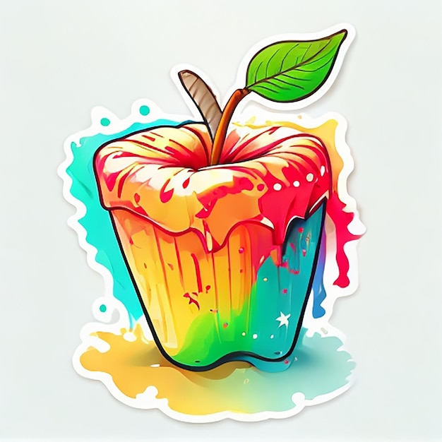 Apple juice sticker