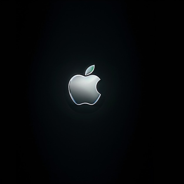 Foto logo apple su uno sfondo scuro