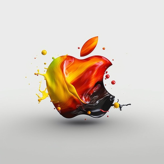 Premium AI Image | An apple logo with the word apple on it