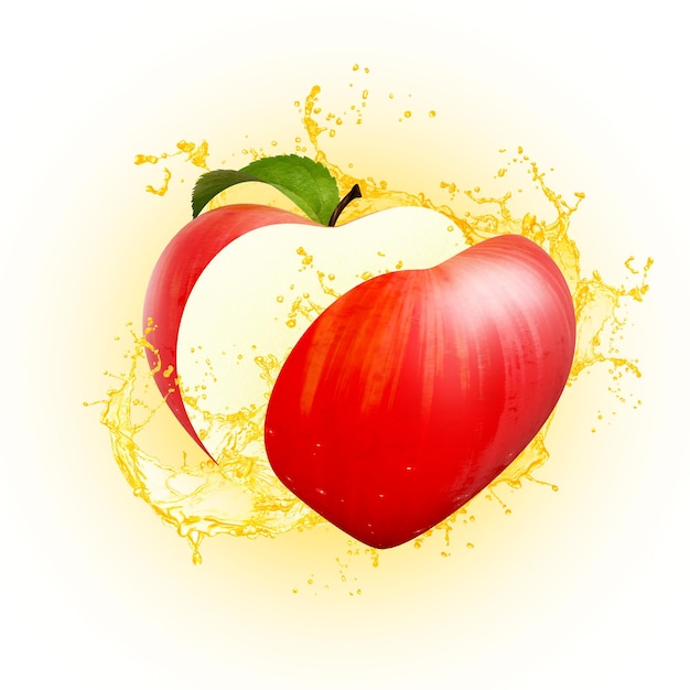 Apple love 3d render