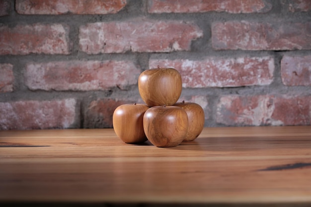 apple made of wood decorative beautiful as a decorative element for interior design