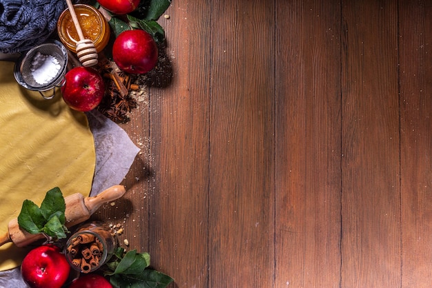 Fondo di cottura di cottura della torta di mele