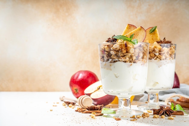 Apple Pie Granola Layered dessert