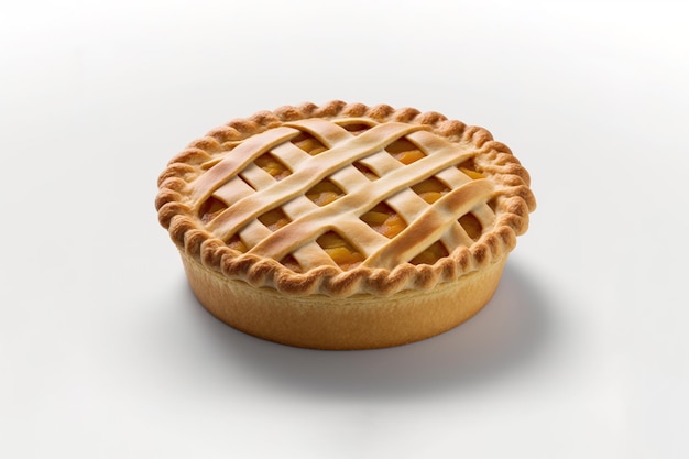 Apple pie isolated on a white background