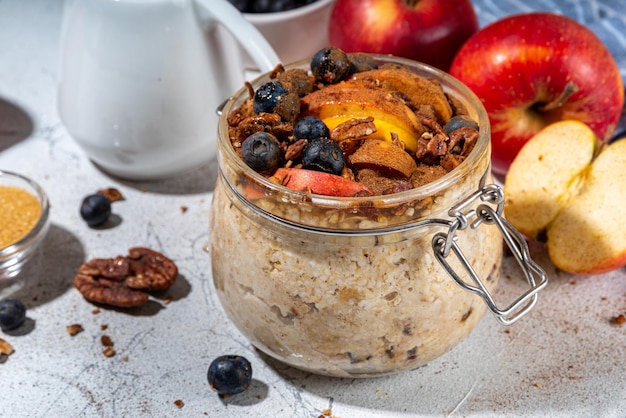 Apple pie overnight oatmeal