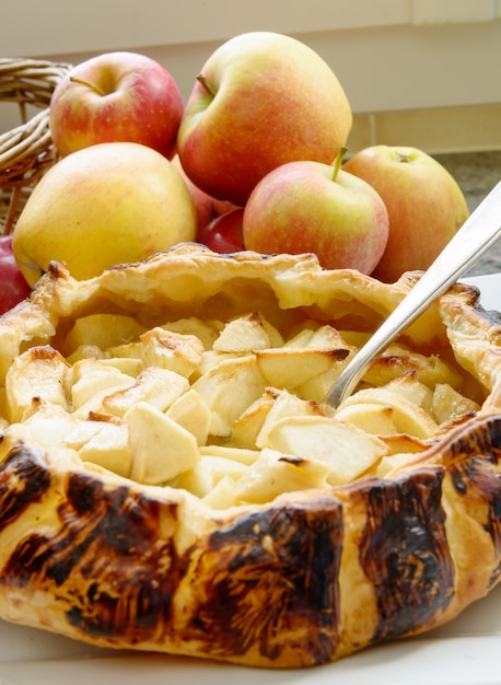 Apple pie with apples