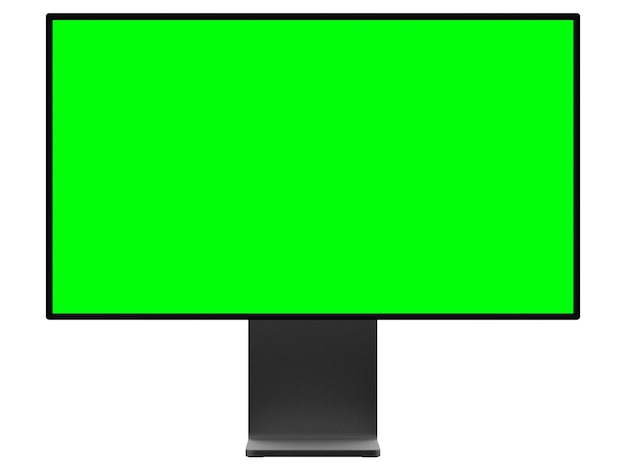 Photo apple pro studio display xdr front view green screen mockup